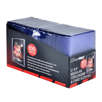 Ultra PRO | 100 Regular Toploaders + 100 Sleeves