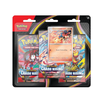 Blíster Pokémon TCG Caos creciente en español con 3 sobres