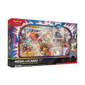 Caja de colección Pokémon TCG Mega Lucario con figura y cartas promocionales