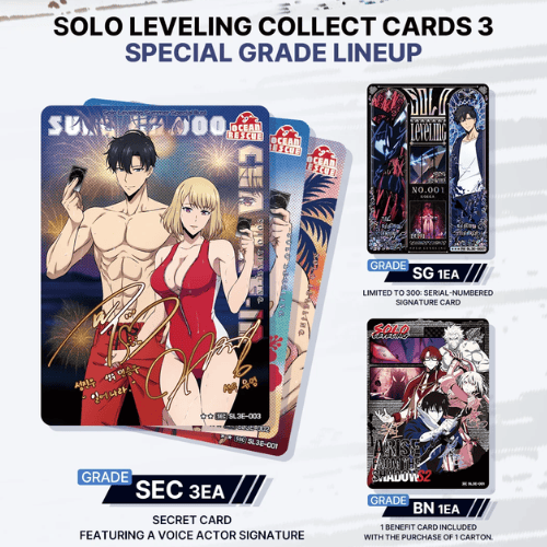 Cartas solo leveling vol 3 SL3E sellada 10 sobres coreano