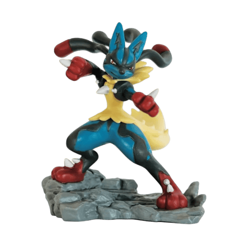 Caja de colección Pokémon TCG Mega Lucario con figura y cartas promocionales