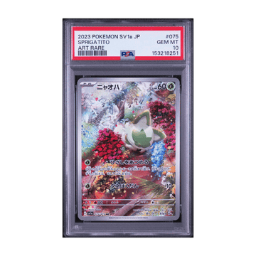 Pokémon #075 Sprigatito Art Rare sv1a Triplet Beat PSA 10 Japonés