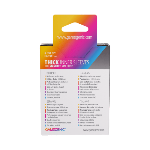 Fundas Sleeves Gamegenic Perfect Size 64x89 mm