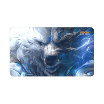 Tapete de juego Volibear Riftbound: Origins con borde cosido y base antideslizante