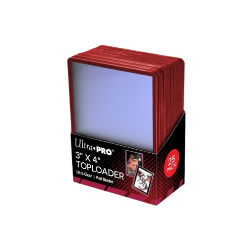Ultra PRO | 25 Toploaders borde rojo
